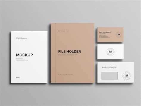 Premium PSD | Minimal stationery mockup