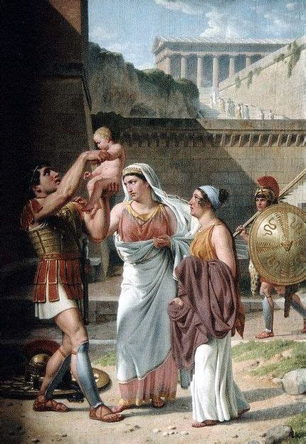 C.V. Eckersberg - Hector's farewell to Andromache. Tags: trojan wars, iliad, hector, hektor ...