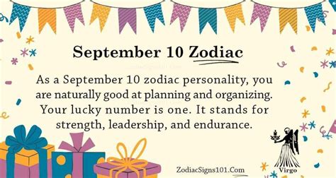 September 10 Zodiac is Virgo, Birthdays And Horoscope - ZodiacSigns101