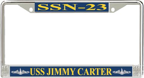 USS Jimmy Carter SSN-23 License Plate Frame - Submarine Gear