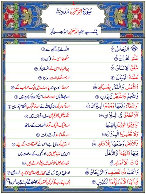 Surah Ar-Rehman (Urdu1) - Quran o Sunnat