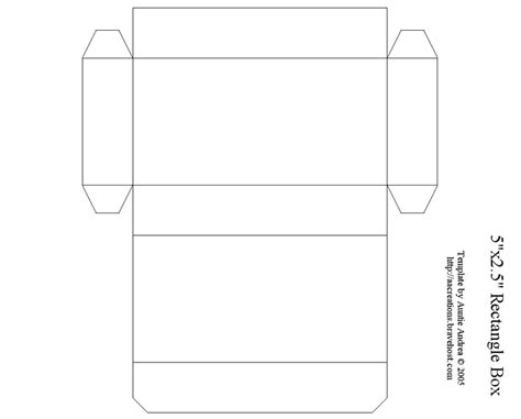 Rectangle Box Template Printable | Box template printable, Paper box template, Box template