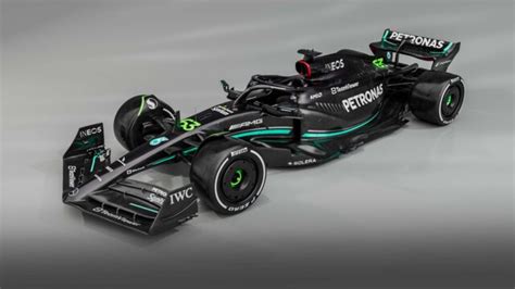 "Mercedes show off 2023 W14 F1 car with an all-black livery"