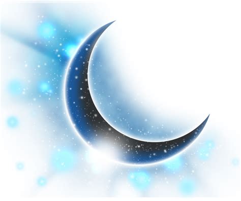 Ftestickers Clipart Moon Stars Bluemoon Crescentmoon - Blue Crescent Moon Png Transparent Png ...