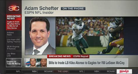 Schefter weathers storm to break McCoy story from his car - ESPN Front Row