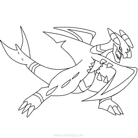 Garchomp Pokemon Coloring Pages Printable - XColorings.com