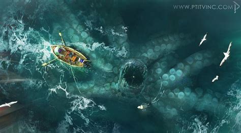 giant octopus by ptitvinc on DeviantArt