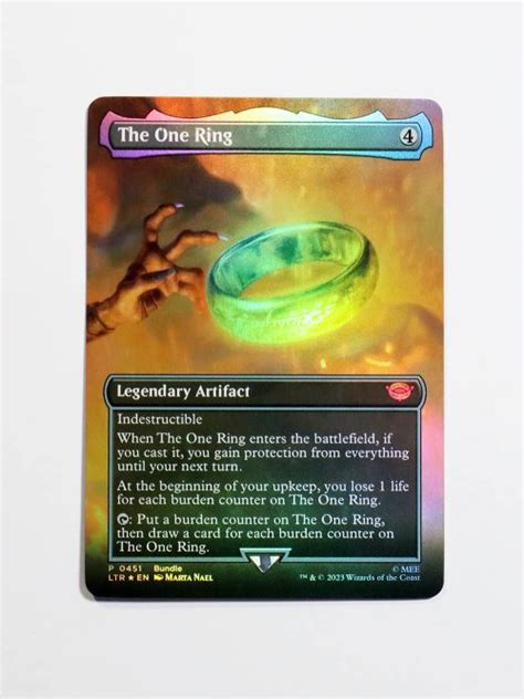 The One Ring #451 Borderless Foil from The Lord of the Rings: Tales of Middle-earth (LTR) MTG ...