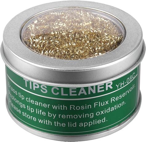 Flexzion Soldering Iron Tip Cleaner, Soft Coiled Brass Wire Sponge ...