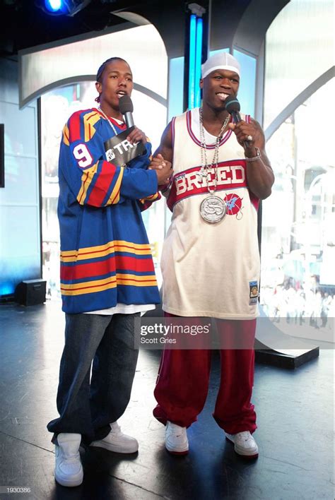 Nick Cannon and 50 Cent (2003) | Hip hop outfits, 2000s outfits men, 2000s hip hop fashion