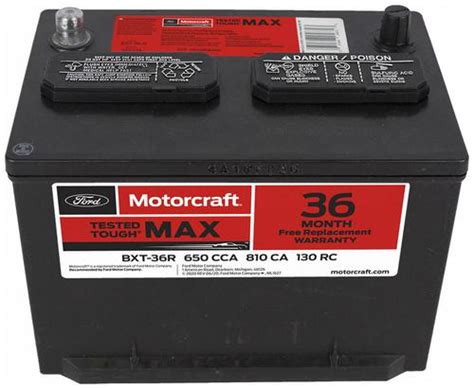 Motorcraft Tested Tough MAX Battery Group Size 36R BXT36R | O'Reilly ...