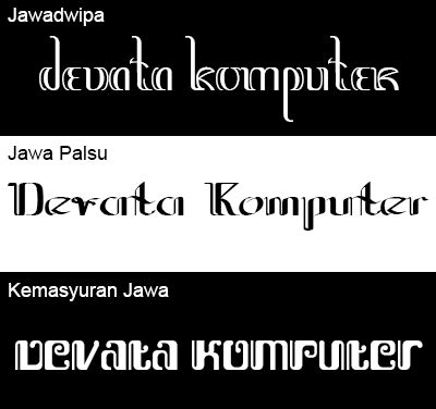 Font Gaya Aksara Jawa Untuk Komputer Devata Komputer - Riset