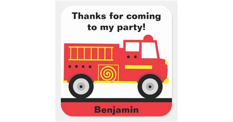 Fire Truck Stickers | Zazzle