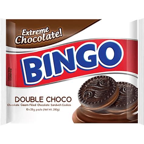 Bingo Double Choco Biscuit | 28g x 10s | Snacks | Walter Mart