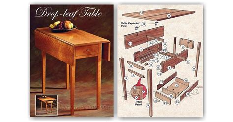 Drop Leaf Table Plans • WoodArchivist