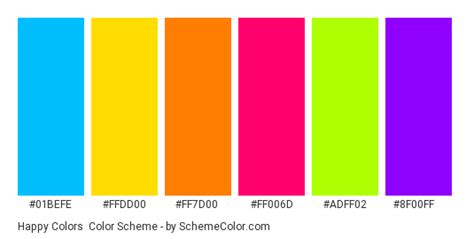 Happy Colors Color Scheme » Blue » SchemeColor.com