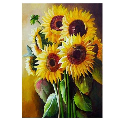 RnemiTe-amo Sunflower 5D Diamond Art Kits Art Kits for Adults,5D Sunflower Flower Diamond Art ...