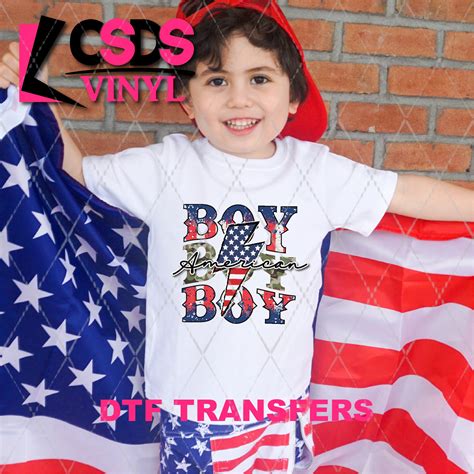 DTF Transfer - DTF002809 American Boy Stacked Word Art – CSDS Vinyl