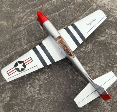 RC Plane Laser Cut Balsa Wood Airplane Kit P51 (4CC Nitro RC Engine) Free Shipping Model ...