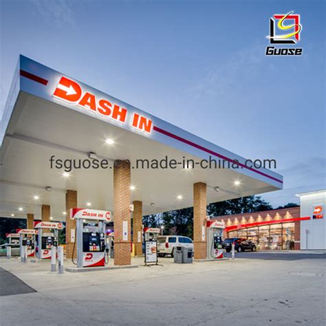 Gas Station Canopy Design for Pumping Station - Price Display and Gas Station Sign price