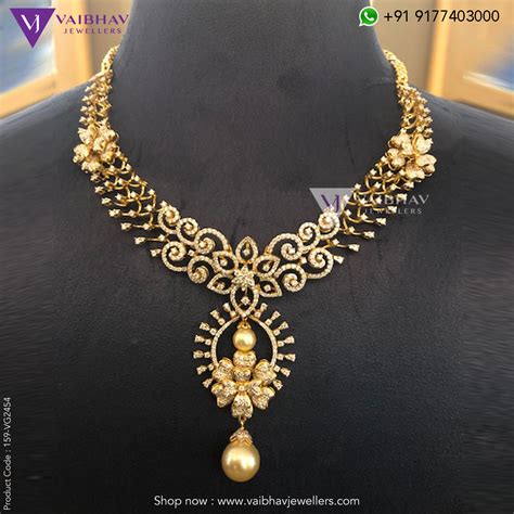 Diamond necklace collection by Vaibhav jewellers - Indian Jewellery Designs