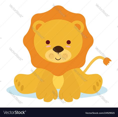 Baby lion Royalty Free Vector Image - VectorStock