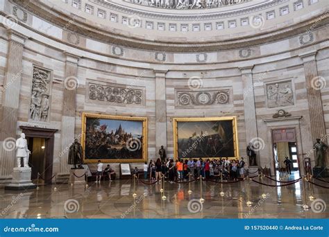 Statues and Ceremonies Room in US Capitol Rotunda. Editorial Image ...