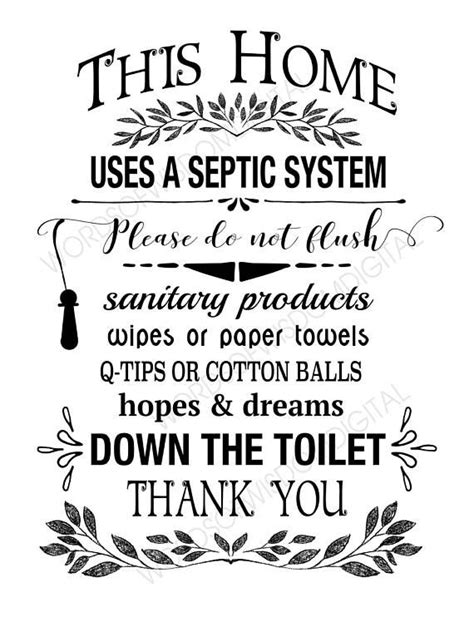 Septic Free Printable Do Not Flush Signs - Printable Templates