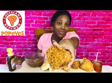 POPEYES CHICKEN MUKBANG! WITH HONEY - YouTube