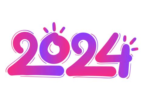 2024 In Gradient Style, 2024, Gradient, Year PNG and Vector with ...