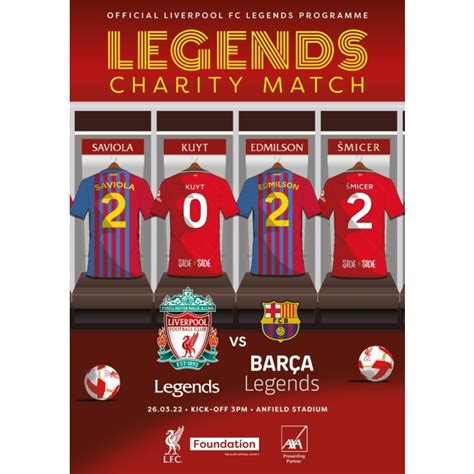 Official Programme - LFC Legends Vs. Barca Legends - 26.3.22