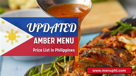 AMBER MENU PHILIPPINES & UPDATED PRICES 2024