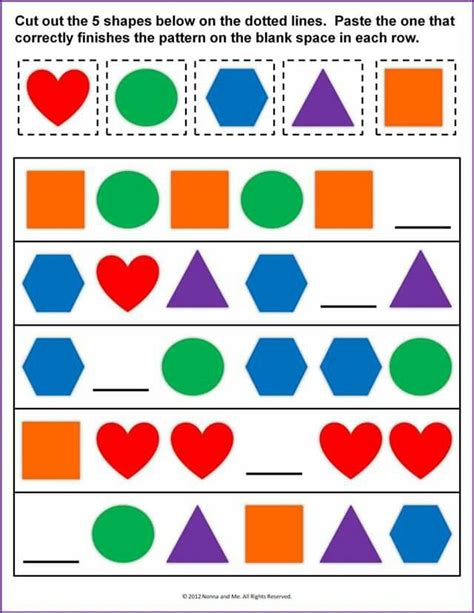 Pin by Vanessa Rabadan Martin on lógico matemáticas | Pattern worksheets for kindergarten ...