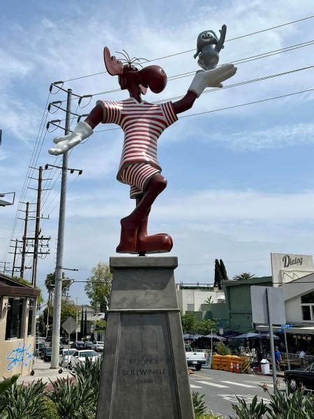 Rocky and Bullwinkle statue - Los Angeles, California