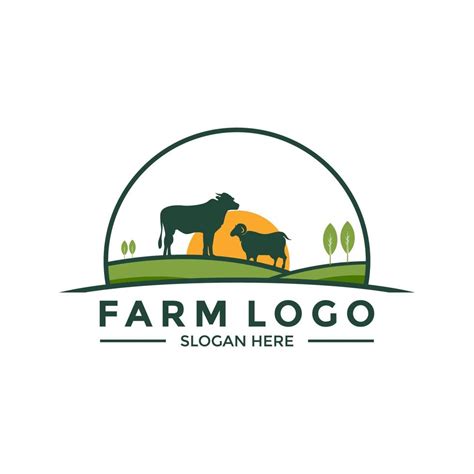 farm logo vector, livestock logo icon design template 12319429 Vector Art at Vecteezy