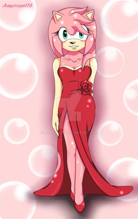 Amy Rose Dress beautiful by Nicomaras on DeviantArt