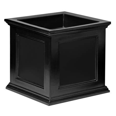 20-inch Black Square Patio Planter | Patio planters, Patio planter ...