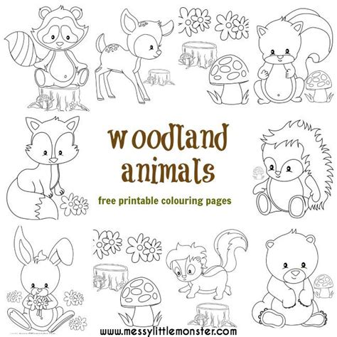 Woodland Animal Colouring Pages - #Animal #colouring #pages #WOODLAND | Woodland animal coloring ...