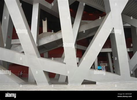 The Olympic stadium - the bird's nest Stock Photo - Alamy