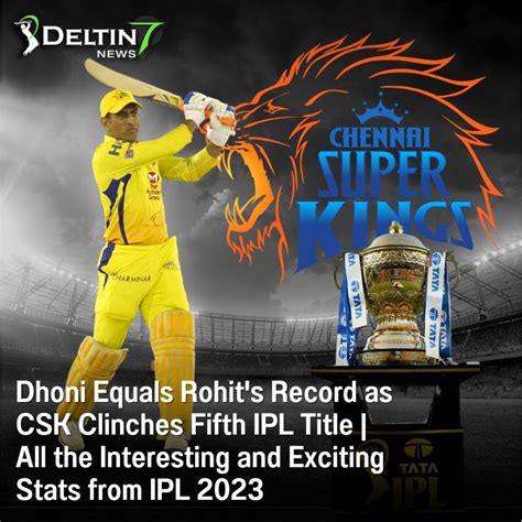 Dhoni Equals Rohit's Record as CSK Clinches 5th IPL Title