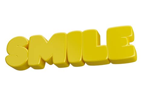 smile 3d word text 16458112 PNG