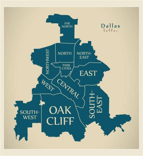 Dallas Neighborhoods stock vectors - iStock