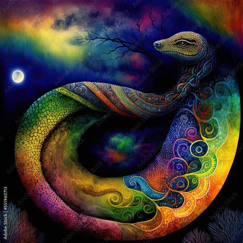 Rainbow serpent Australian Aboriginal dreamtime creation of Australia ...