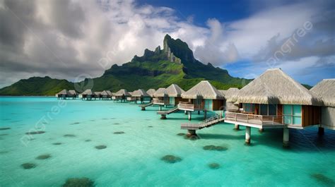 Hd Bora Bora Resorts Island Background, Show Me Picture Of Bora Bora Background Image And ...