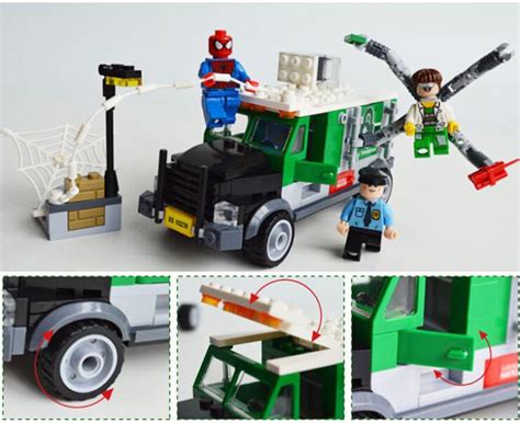 BELA MARVEL Super Heroes Avengers Spider-Man DOC OCK TRUCK HEIST DIY Building Blocks Minifigures ...