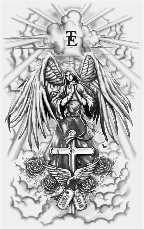 Guardian Angel Tattoo Drawings