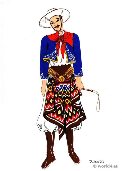 Gaucho from Argentina wearing the traditional chiripá.