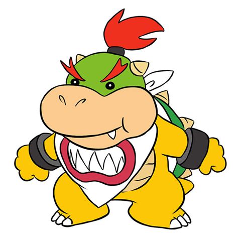 How To Draw Bowser Jr Face