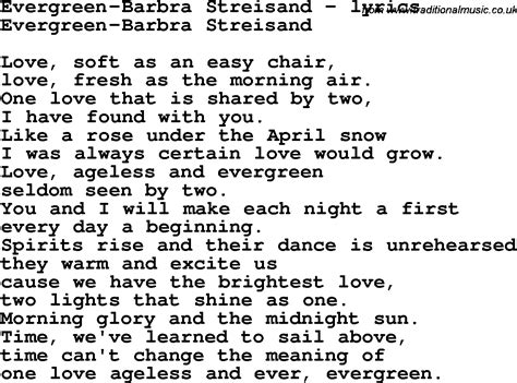 Evergreen.... | Evergreen lyrics, Barbra streisand, Music lyrics