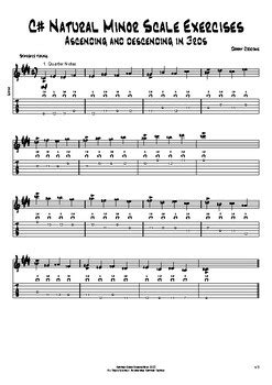 C# Natural Minor Scale Exercises - Ascending and Descending in 3rds